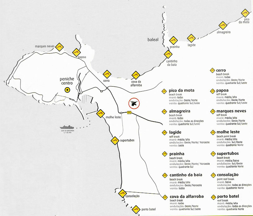 PORTOGALLO MAPPA SURF